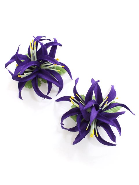 スパイダーリリー ケイキヘアクリップ 約7cm 2個セット [ダーク
