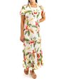 [Exclusive] Two Palms Sonic Beige Rayon Hawaiian Long Dress