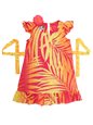 [Exclusive] Anuenue Ginger Yellow &amp; Pink Girls Hawaiian Dress