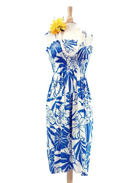 blue summer midi dress