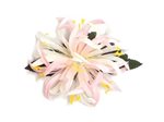 Pink & White Small Spider Lily Hair Clip 4.5"