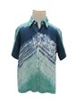 Angels by the Sea Tie dye Teal Boy&#39;s Aloha Shirt in Wave
