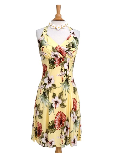 halter hawaiian dress