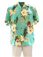 [Plus Size] Two Palms Ceres Green Rayon Men&#39;s Hawaiian Shirt