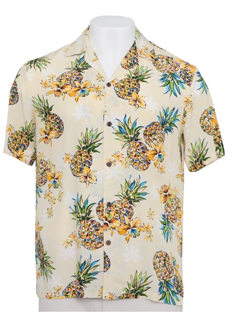 TWO PALMS パイナップル柄 半袖シャツ Lサイズ 新品 USA製 TWOPALMS アロハシャツ 短丈 パイナップル柄 - メルカリ
