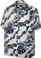 [Plus Size] Pacific Legend Monstera White Cotton Men&#39;s Hawaiian Shirt