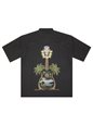 Bamboo Cay Paradise Tunes Black Modal/Polyester Men&#39;s Hawaiian Shirt