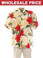 [Wholesale] Two Palms Leilani Cream Rayon Men's Hawaiian Shirt
