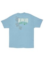 Honu Hawaii Light Blue Cotton Men's Hawaiian T-Shirt