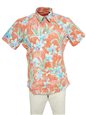Tori Richard Ikebana Coral Cotton/Spandex Men&#39;s Hawaiian Shirt