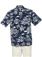 Two Palms Love Shack Navy Cotton Men&#39;s Hawaiian Shirt
