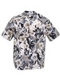 Two Palms Pineapple Garden Black Cotton Men&#39;s Hawaiian Shirt