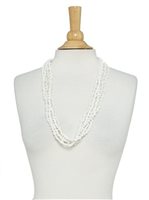 White Mongo shell necklace 5-Strand