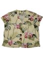 Paradise Found Orchid Bamboo Yellow Rayon Women&#39;s V-neck Blouse