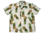 Waimea Casuals Maui Pineapple White Cotton Men's Hawaiian Shirt