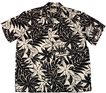 Paradise Found Tahitian Gardenia Black Rayon Men&#39;s Hawaiian Shirt