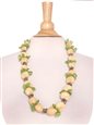 Natural Green Kukui Nut, Leaf &amp; Shell Combination Lei