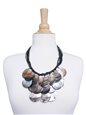 19 Round Mother Of Pearl Black Mother of Pearl Shell Necklace