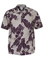 Two Palms Lanai Plum Cotton Men&#39;s Hawaiian Shirt