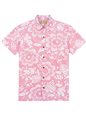 Kahala Duke&#39;s Pareo - Standard Fit Guava Cotton Men&#39;s Hawaiian Shirt