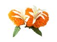 Orange Ilima &amp; Spider Lily Hair Clip 5&quot;x3.5&quot;