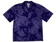 Two Palms Monstera Ceres Purple Cotton Men&#39;s Hawaiian Shirt