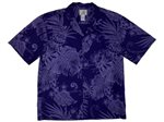 Two Palms Monstera Ceres Purple Cotton Men's Hawaiian Shirt