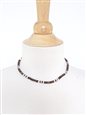 Brown &amp; White Coconut Necklace Small