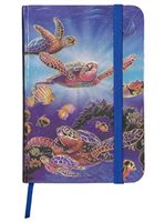 Island Heritage Turtles in light Foil Note Book with Elastic Band