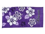 Hibiscus&Turtle Purple Hawaiian Towel