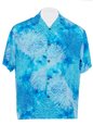 Hilo Hattie Coral Turquoise Rayon Men&#39;s Hawaiian Shirt