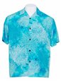 Hilo Hattie Coral Sea Green Rayon Men&#39;s Hawaiian Shirt