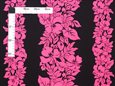 Hibiscus Pink&amp;Black Poly Cotton ETU-436