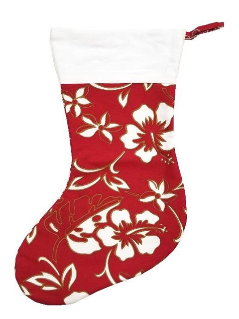 Hilo Hattie ハワイアンクリスマスソックス クラッシックハイビスカスパレオ レッド Alohaoutlet アロハアウトレット