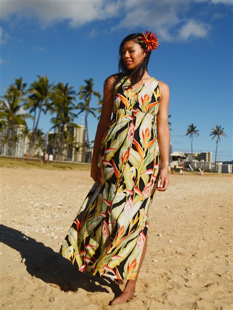 hawaiian maxi dress