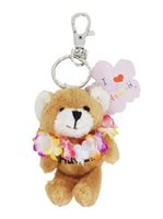 Brown Lei Bear with I Love Hawaii Keychain