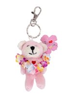 Pink Lei Bear with I Love Hawaii Keychain