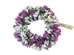 Purple & White Double Rose Bud Headband (Haku Lei)