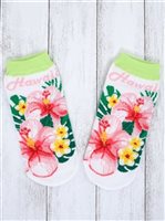 Aloha Flower Women's Hawaiian Socks