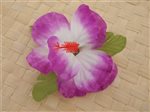 Purple Single Hibiscus Clip 4.5"