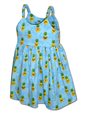 Pacific Legend Pineapple Blue Cotton Toddlers Hawaiian Bungee Dress