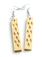 Na Maka Kahiko Ohe (Bamboo) Upena Hoomoe Earrings