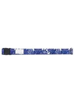 Island Heritage Hibiscus Floral  Blue Luggage Strap