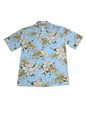Ky&#39;s Blooming Orchid Sky Blue Rayon Men&#39;s Hawaiian Shirt