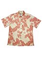 Two Palms Lanai Coral Cotton Men&#39;s Reverse Printing Hawaiian Shirt