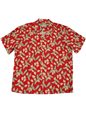 Paradise Found Mini Anthurium Red Rayon Men&#39;s Hawaiian Shirt
