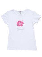 Pink Hibiscus White Women's Hawaiian T-Shirt