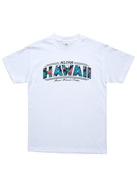 メンズハワイアンtシャツ ハワイ ホワイト Alohaoutlet アロハアウトレット