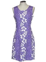 Ky's Hibiscus Lei Purple Cotton Tank Dress