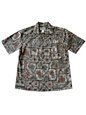 Ky&#39;s Vintage Outrigger  Green Cotton Men&#39;s Hawaiian Shirt